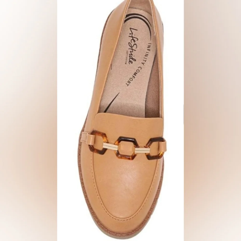 Natural Life Optimist Tan Loafers 10 Infinity Comfort Preppy Office
